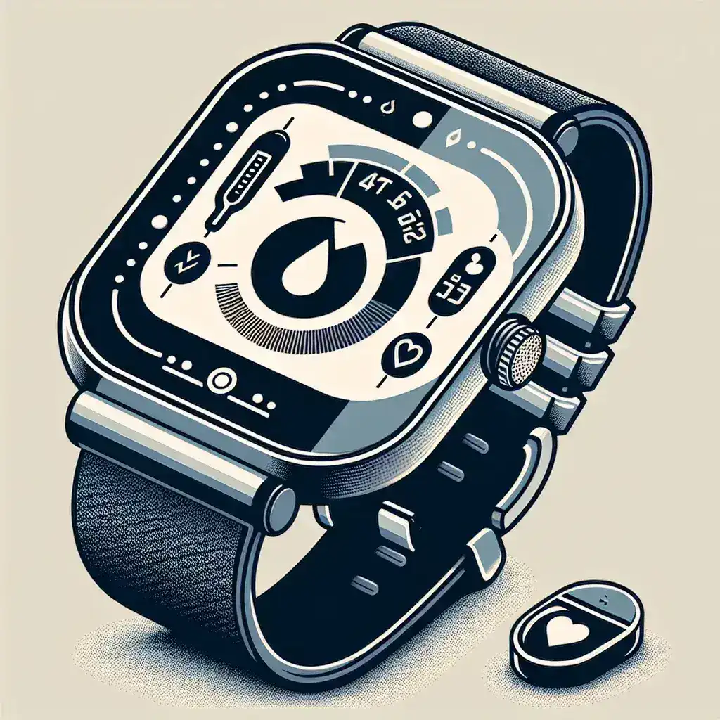 "Jam tangan pintar Garmin dengan fungsi sensor gula darah non-invasif, menampilkan desain modern dan layar digital, sebagai inovasi kesehatan terbaru."